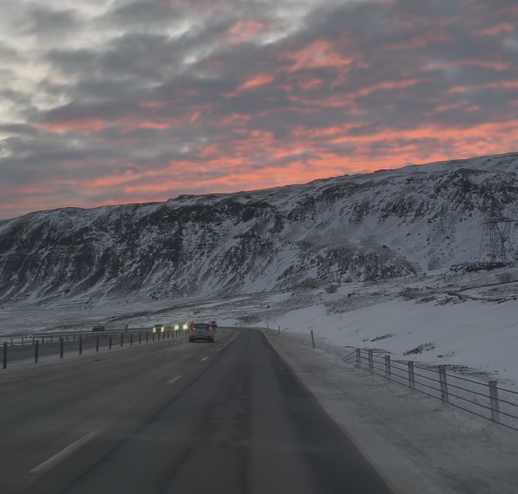 Driving from Reykjavik to the Golden Circle